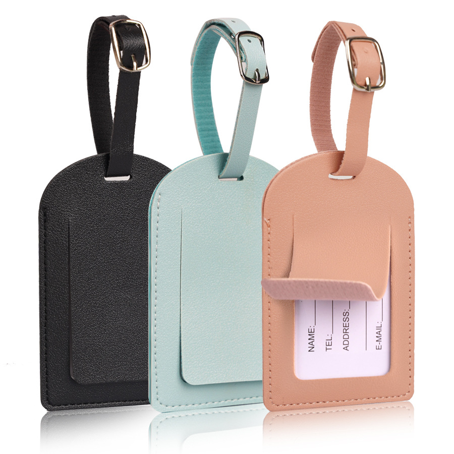 Travel Accessories Aesthetic - Étiquettes de bagage en cuir PU