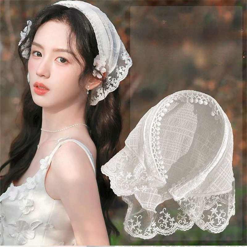 Travel Accessories Aesthetic - Foulard bandeau en dentelle pour femmes,