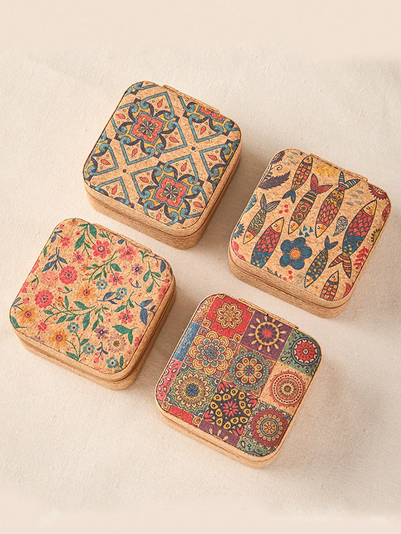 Boîte à bijoux carrée vintage  - Travel Accessories Jewelry avis et prix